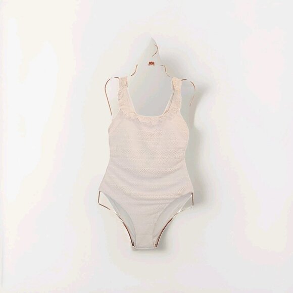 Andie Swim The Hydra One Piece Women’s Size Small Vanilla Crochet Lace Swimsuit - Picture 1 of 16